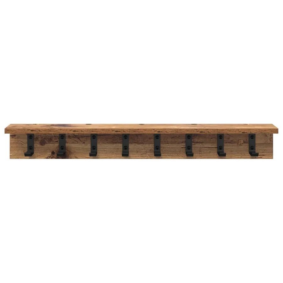 Porte-manteau mural Bois ancien 80 x 10,5 x 10,5 cm - 5