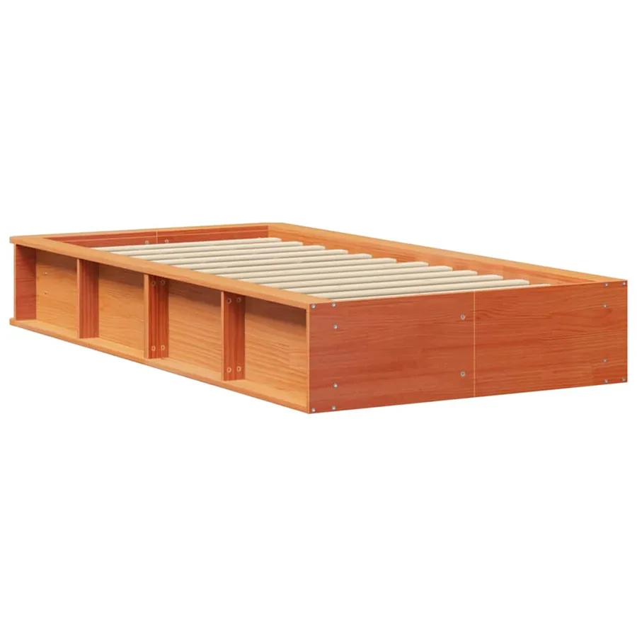 Cadre de lit Cire marron 100 x 200 cm Bois de pin massif - 7