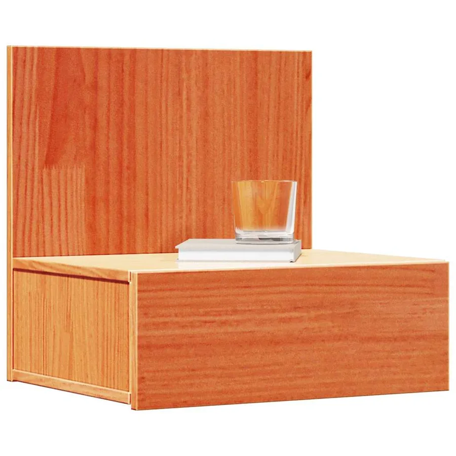 Table de chevet Brun cire 42 x 32,5 x 40 cm Bois massif en pin - 3