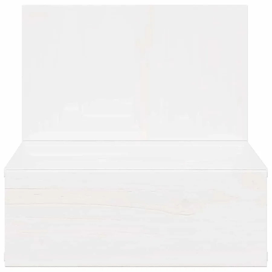Table de chevet Blanc 42 x 32,5 x 40 cm Bois massif en pin - 6