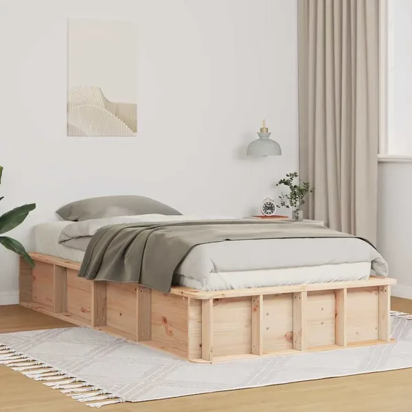 Cadre de lit Marron 90 x 190 cm Bois de pin massif
