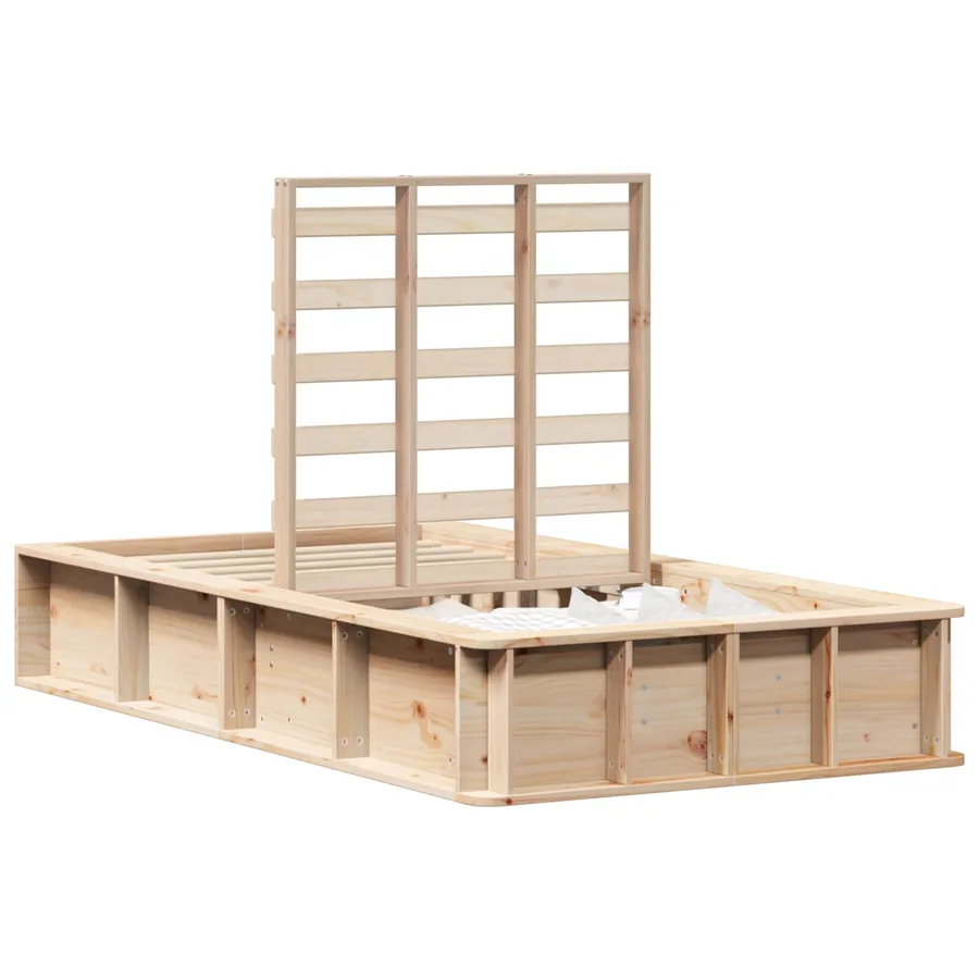 Cadre de lit Marron 90 x 190 cm Bois de pin massif - 2