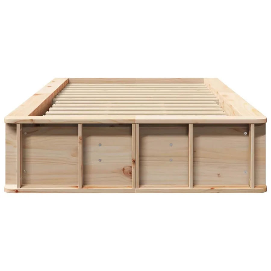 Cadre de lit Marron 90 x 190 cm Bois de pin massif - 5