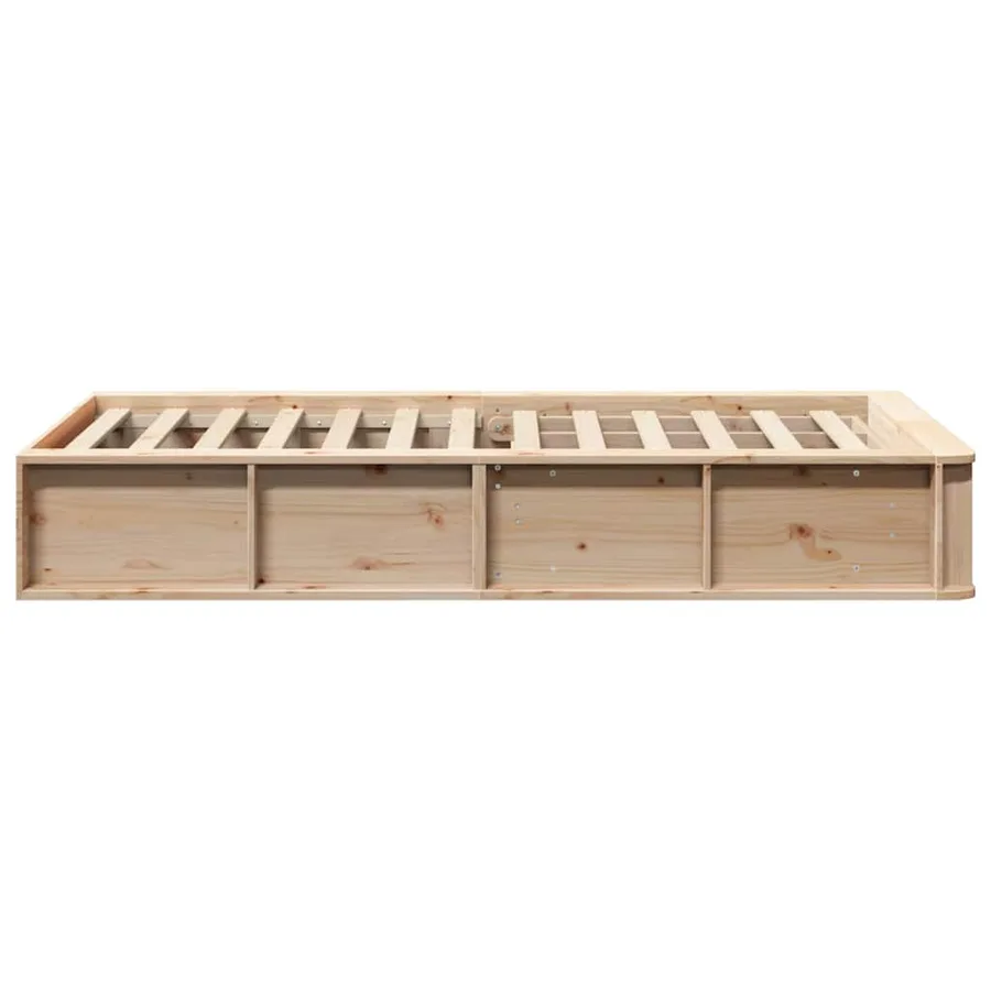 Cadre de lit Marron 90 x 190 cm Bois de pin massif - 6