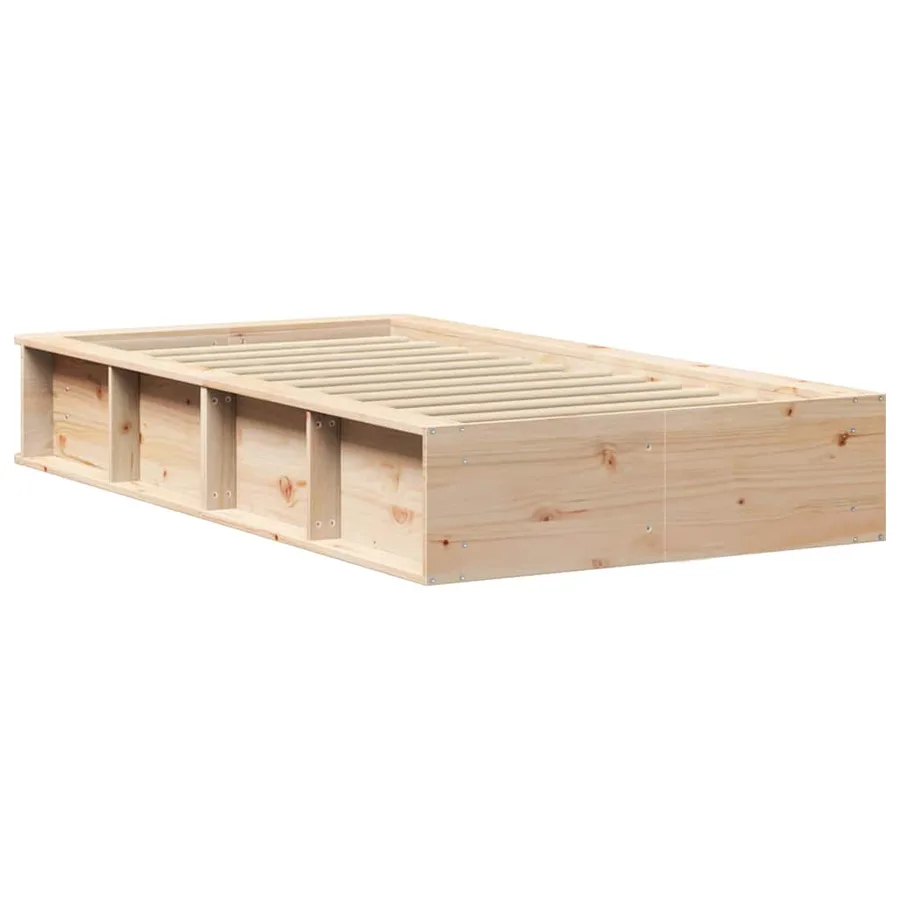 Cadre de lit Marron 90 x 190 cm Bois de pin massif - 7