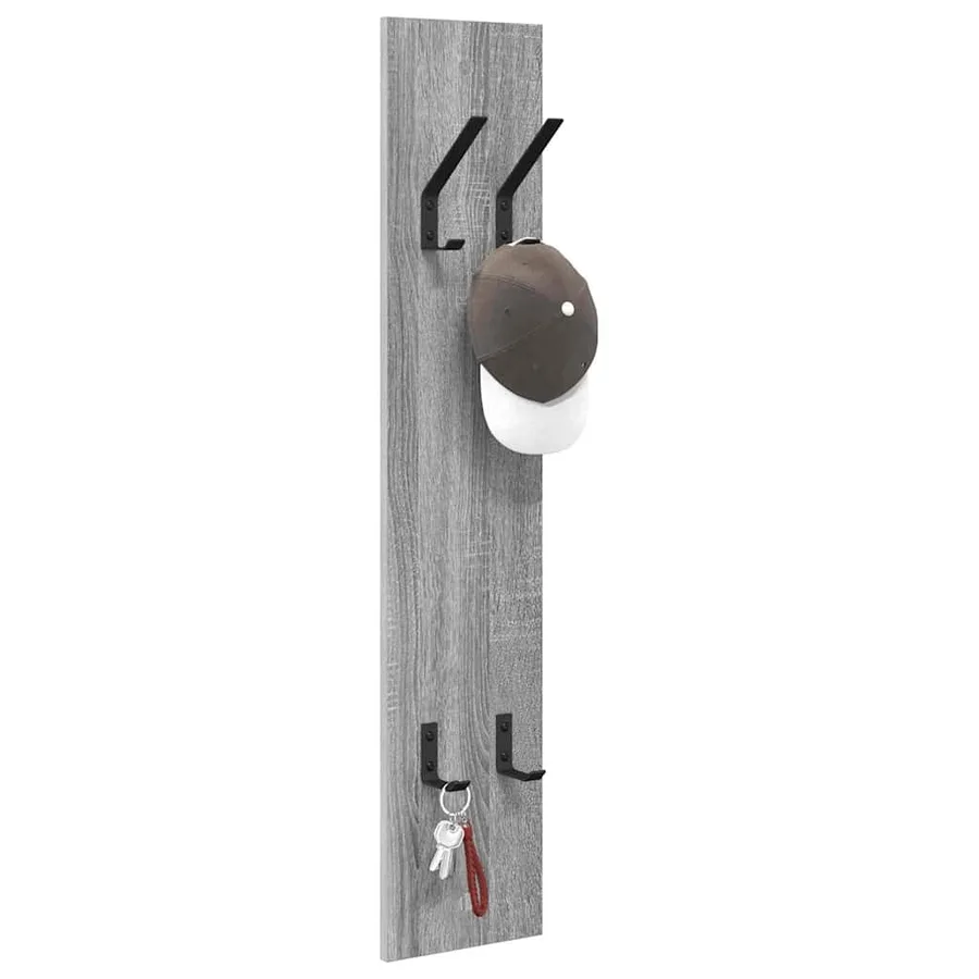Porte-manteau mural Montage mural Gris Sonoma 20 x 1,5 x 100 cm - 3