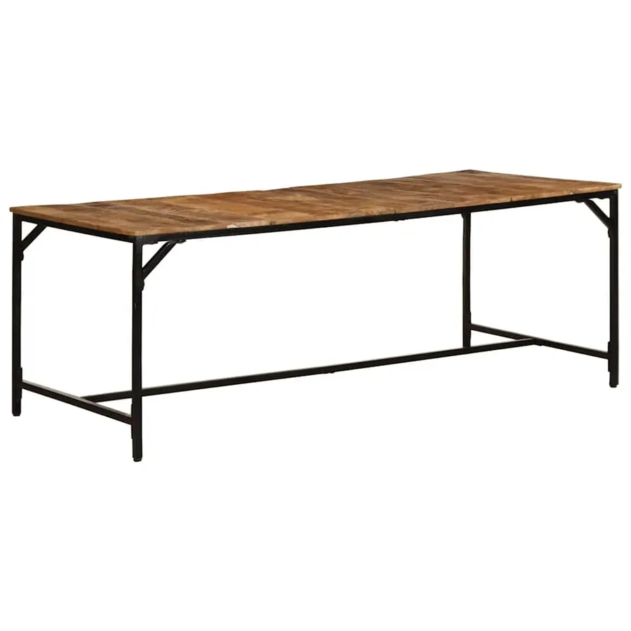 Table à manger 200x100x75 cm bois de manguier massif brut