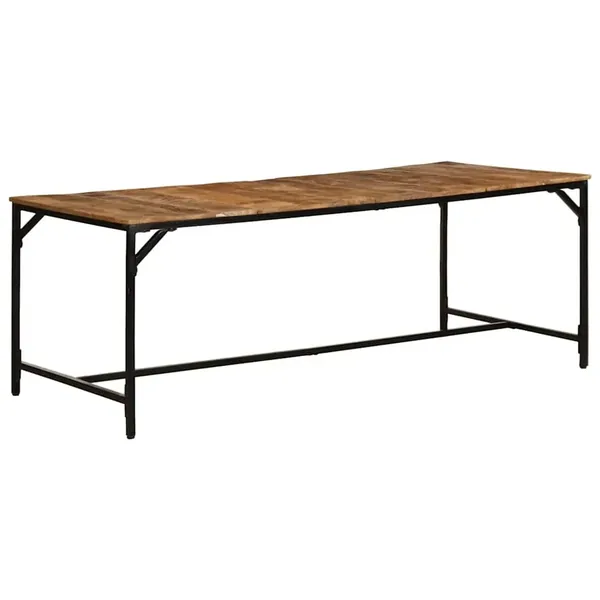 Table à manger 200x100x75 cm bois de manguier massif brut