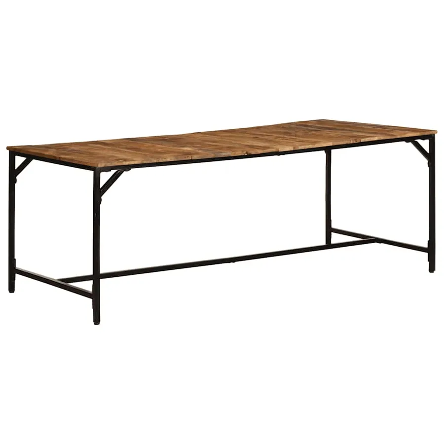 Table à manger 200x100x75 cm bois de manguier massif brut - 10