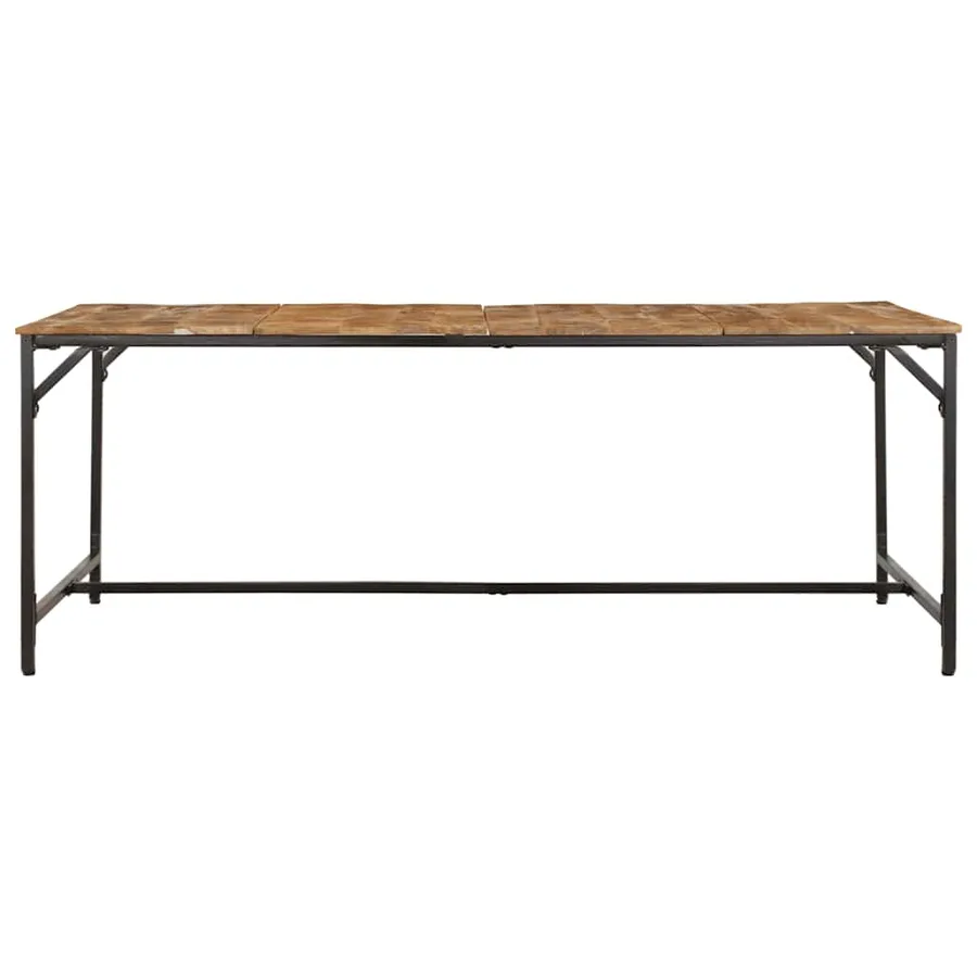 Table à manger 200x100x75 cm bois de manguier massif brut - 2