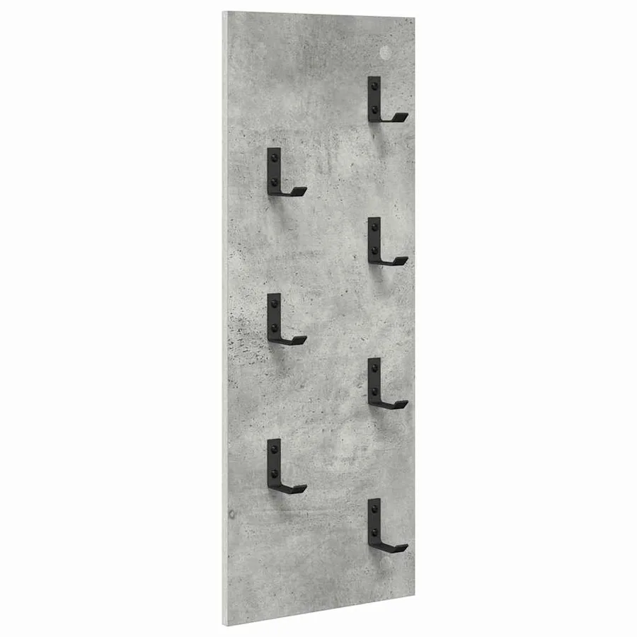 Porte-manteau mural Montage mural Gris béton 30 x 1,5 x 80 cm - 2