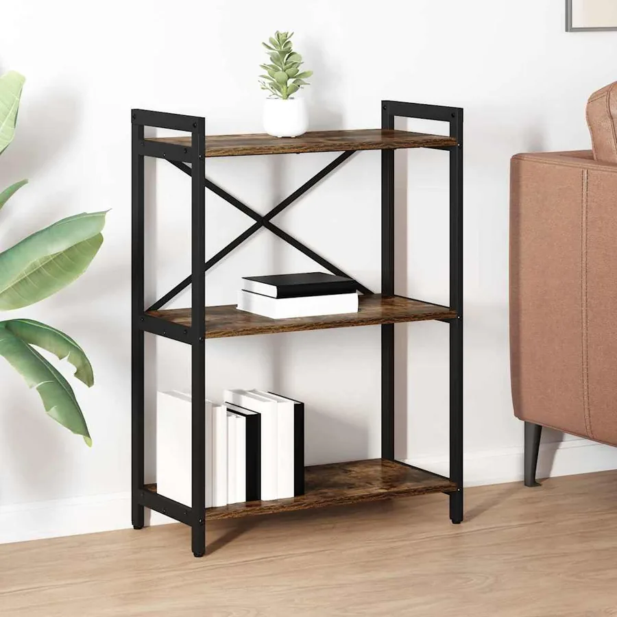 Étagère Chêne fumé 60 x 30 x 85 cm Bois d'ingénierie