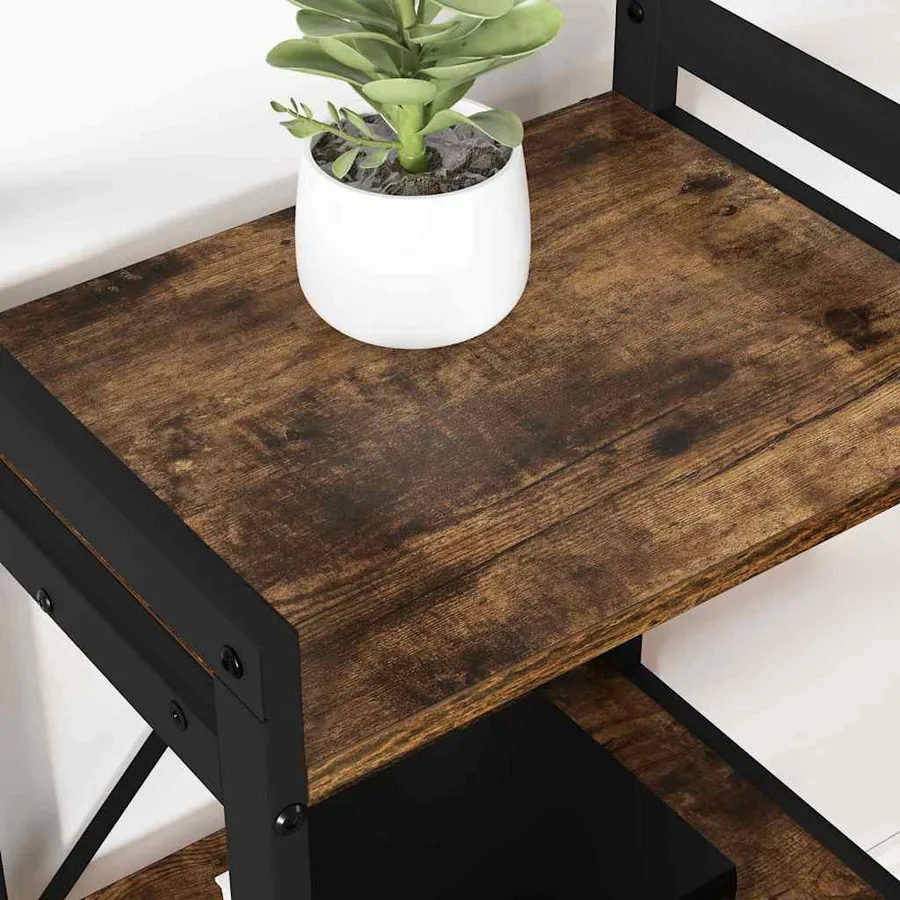 Étagère Chêne fumé 60 x 30 x 85 cm Bois d'ingénierie - 4