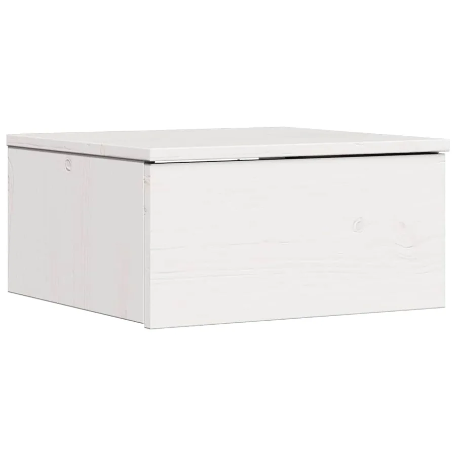 Table de chevet Blanc 37 x 35 x 18,5 cm Bois massif en pin - 2