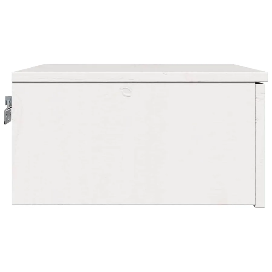 Table de chevet Blanc 37 x 35 x 18,5 cm Bois massif en pin - 7