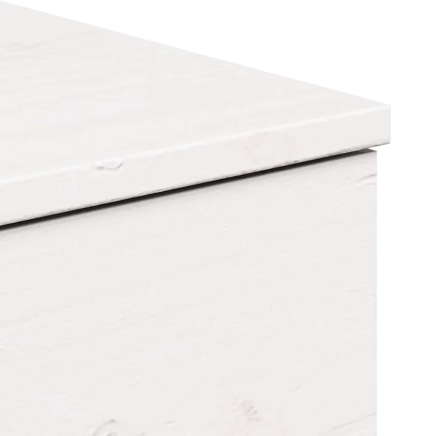 Table de chevet Blanc 37 x 35 x 18,5 cm Bois massif en pin - 9