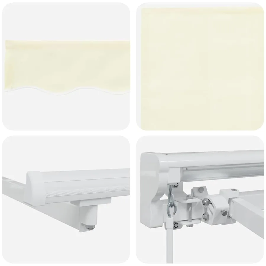 Auvent Rétractable Crème 300 x 200 cm Polyester et Aluminium - 10