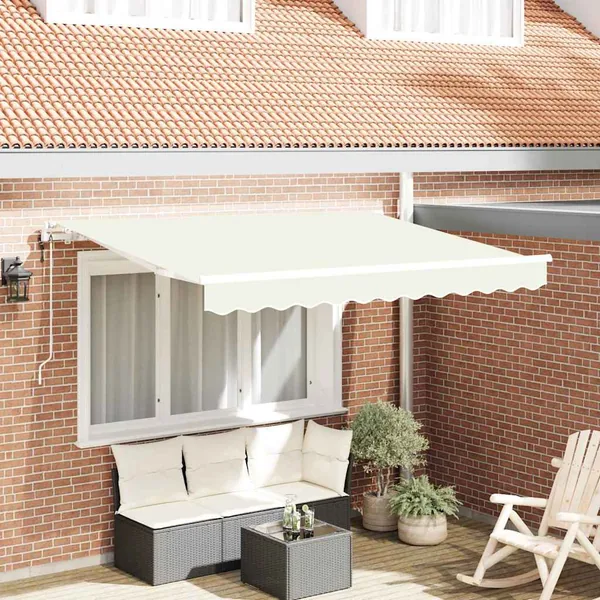 Auvent Rétractable Crème 300 x 200 cm tissu