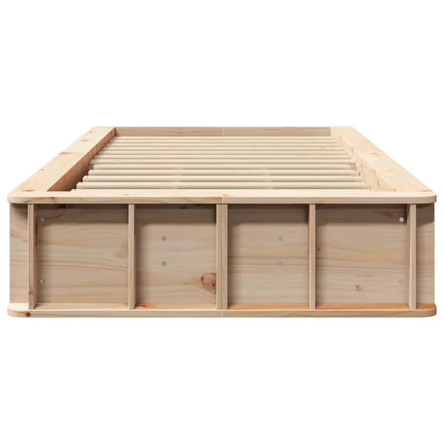 Cadre de lit Marron 100 x 200 cm Bois de pin massif - 5