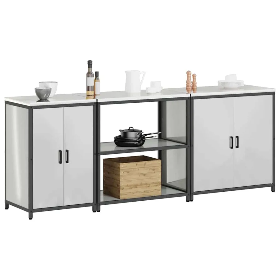 Ensemble de rangement cuisine HATTEM 3 pcs Argenté - 3