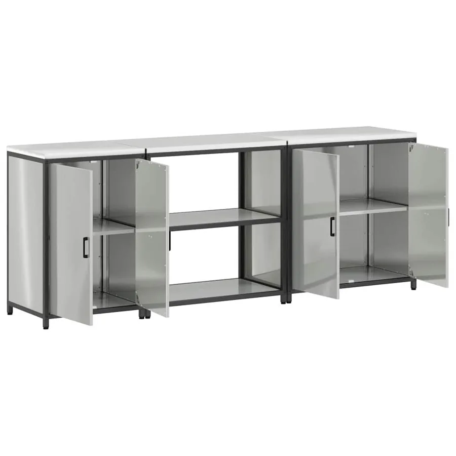 Ensemble de rangement cuisine HATTEM 3 pcs Argenté - 9
