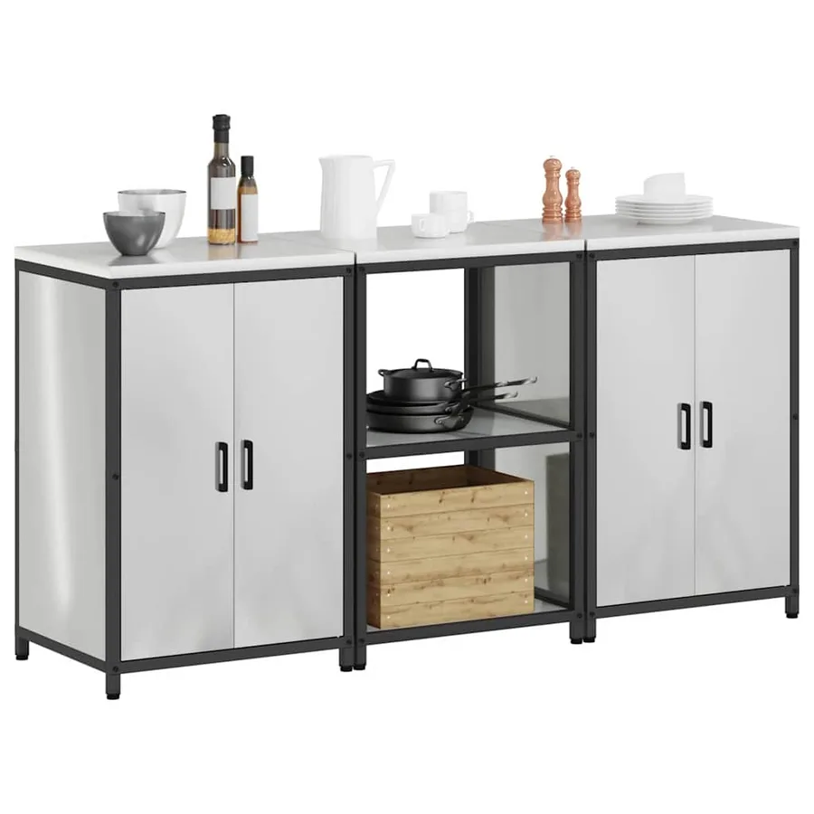 Ensemble de rangement cuisine HATTEM 3 pcs Argenté - 3