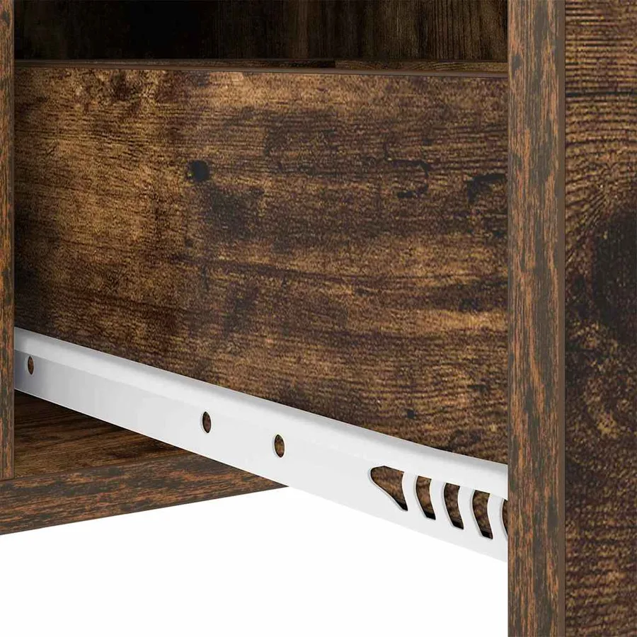 Cabinet de chevet avec tiroir 2 pcs Chêne fumé 30 x 48 x 61 cm - 11