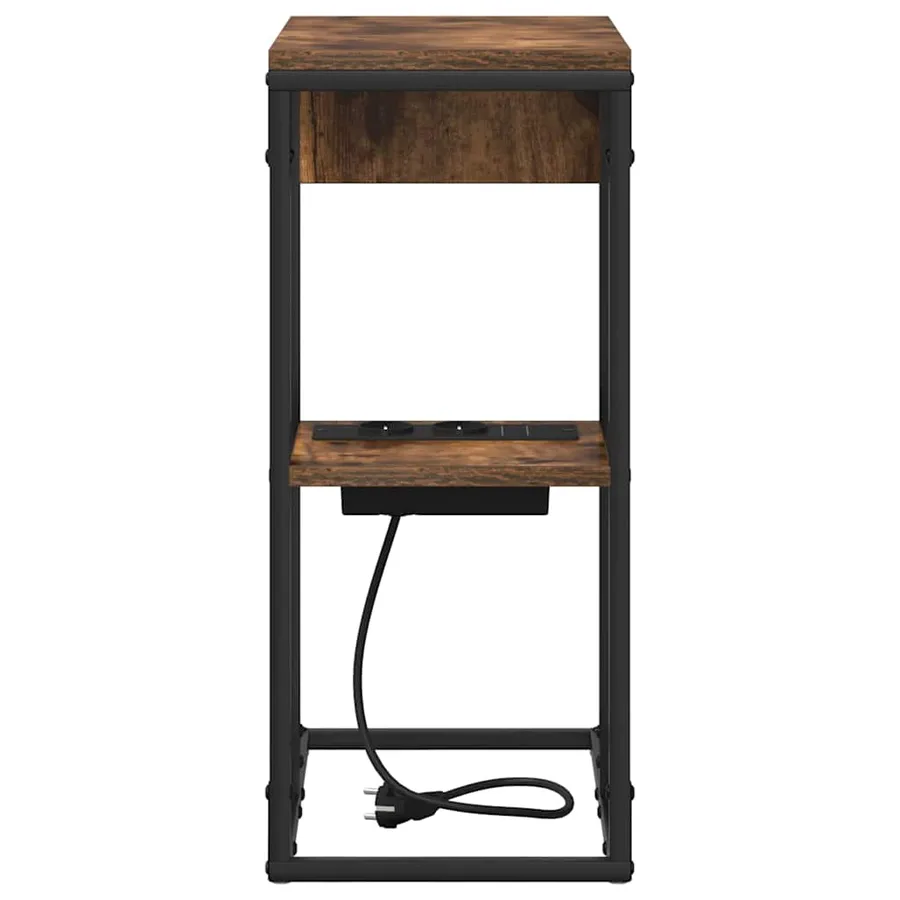 Cabinet de chevet Chêne fumé 41,5 x 26 x 60,5 cm - 6