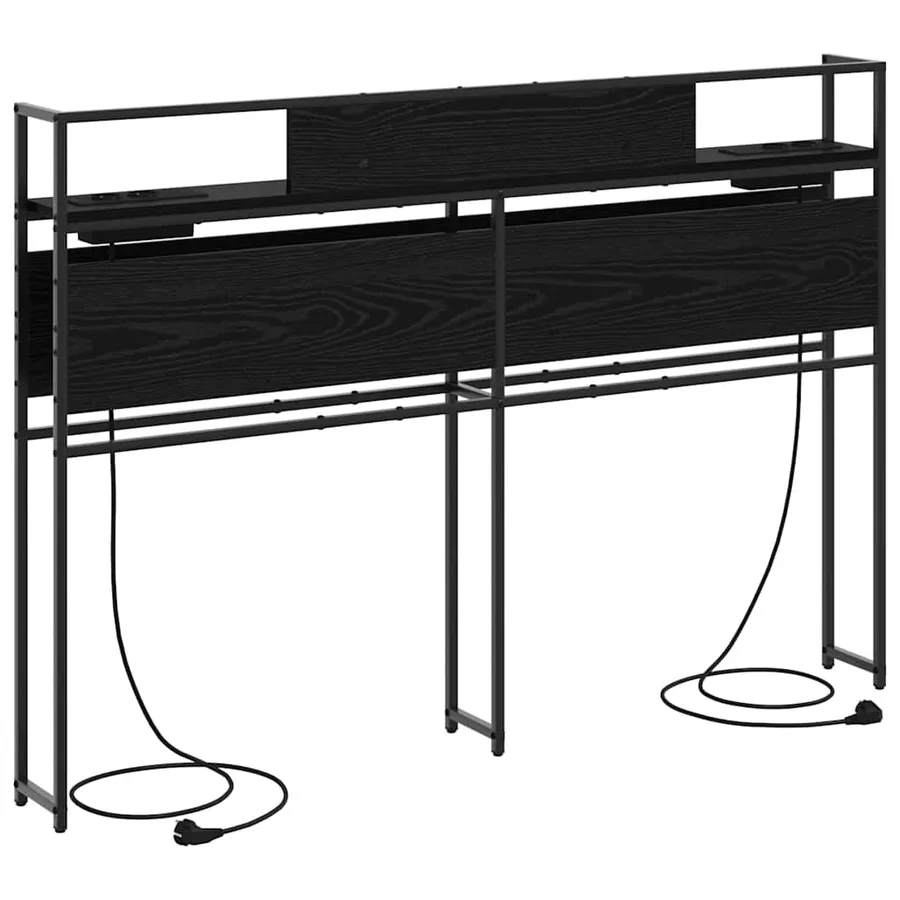 Tête de lit de rangement Chêne noir Bois d'ingénierie - 7