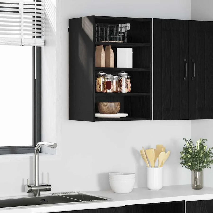Armoire suspendue avec étagère Chêne noir 40 x 29,5 x 60 cm