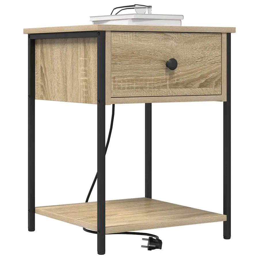 Cabinet de chevet avec tiroir Chêne Sonoma 42 x 41 x 56 cm - 3