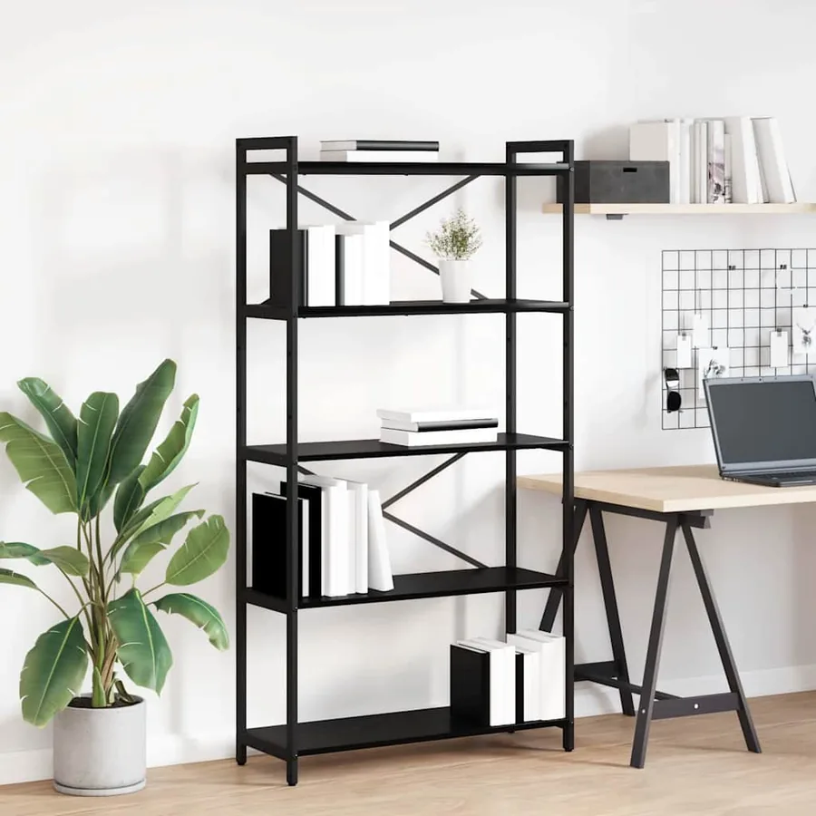 Étagère Chêne noir 80 x 30 x 155 cm Bois d'ingénierie