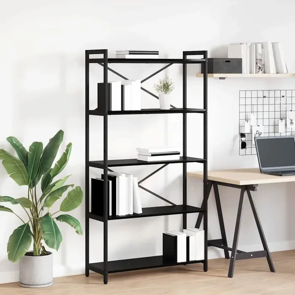 Étagère Chêne noir 80 x 30 x 155 cm Bois d'ingénierie