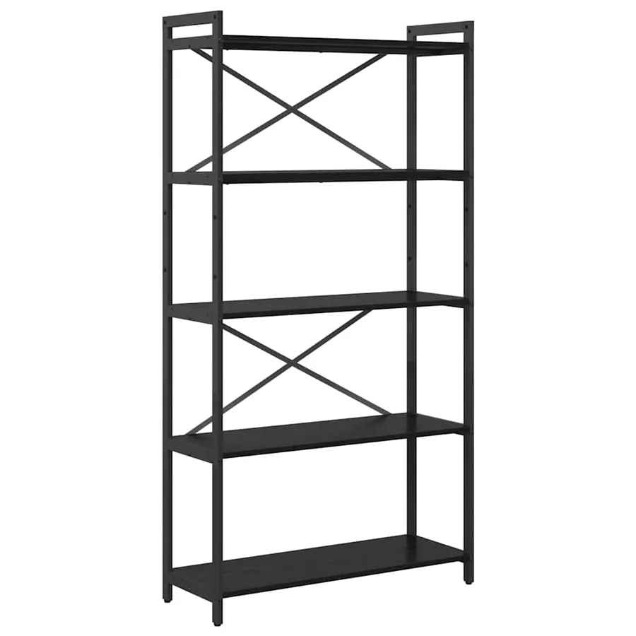 Étagère Chêne noir 80 x 30 x 155 cm Bois d'ingénierie - 2