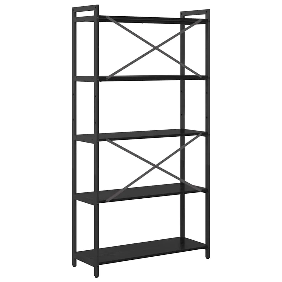Étagère Chêne noir 80 x 30 x 155 cm Bois d'ingénierie - 7