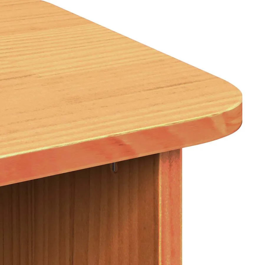 Table basse 2 pcs Brun cire Bois massif en pin - 13