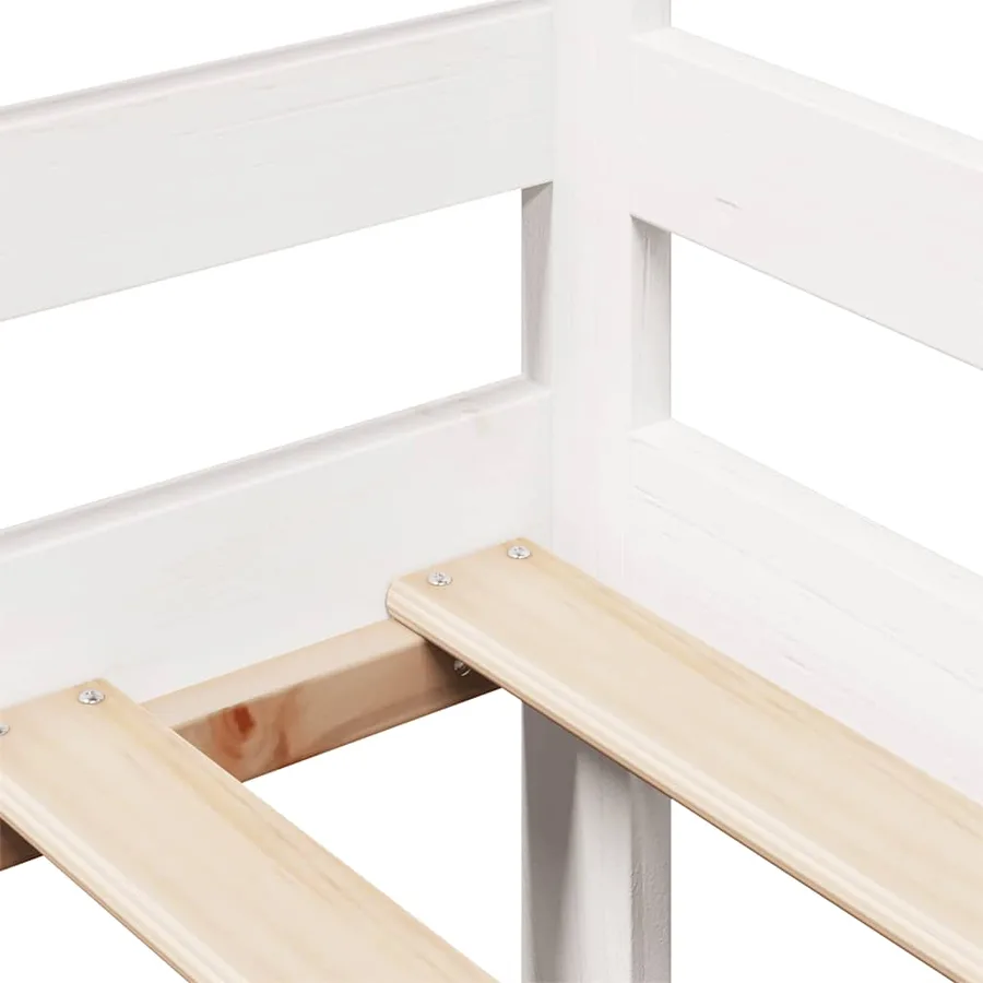 Lit de jour et tiroirs sans matelas blanc 90x190 cm bois massif - 10