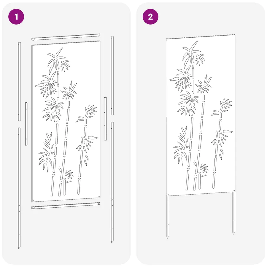 Écran de confidentialité de jardin Floral Blanc 50 x 140 cm - 10