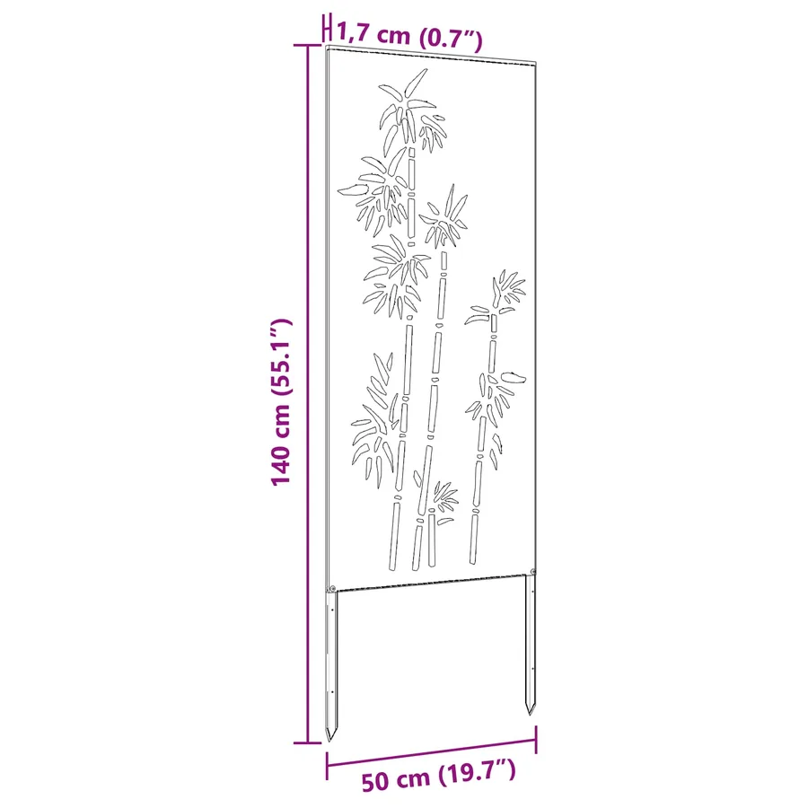 Écran de confidentialité de jardin Floral Blanc 50 x 140 cm - 13