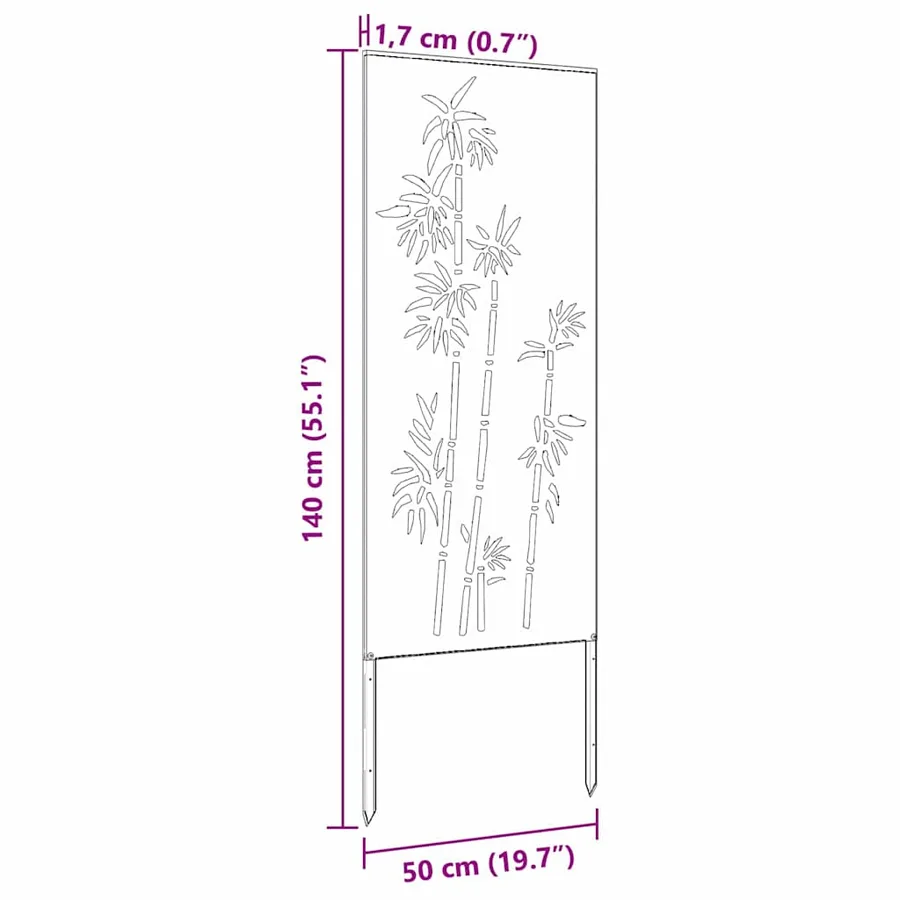 Écran de confidentialité de jardin Floral Blanc 50 x 140 cm - 14