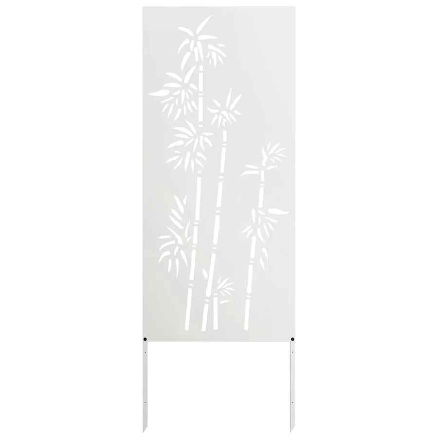Écran de confidentialité de jardin Floral Blanc 50 x 140 cm - 4