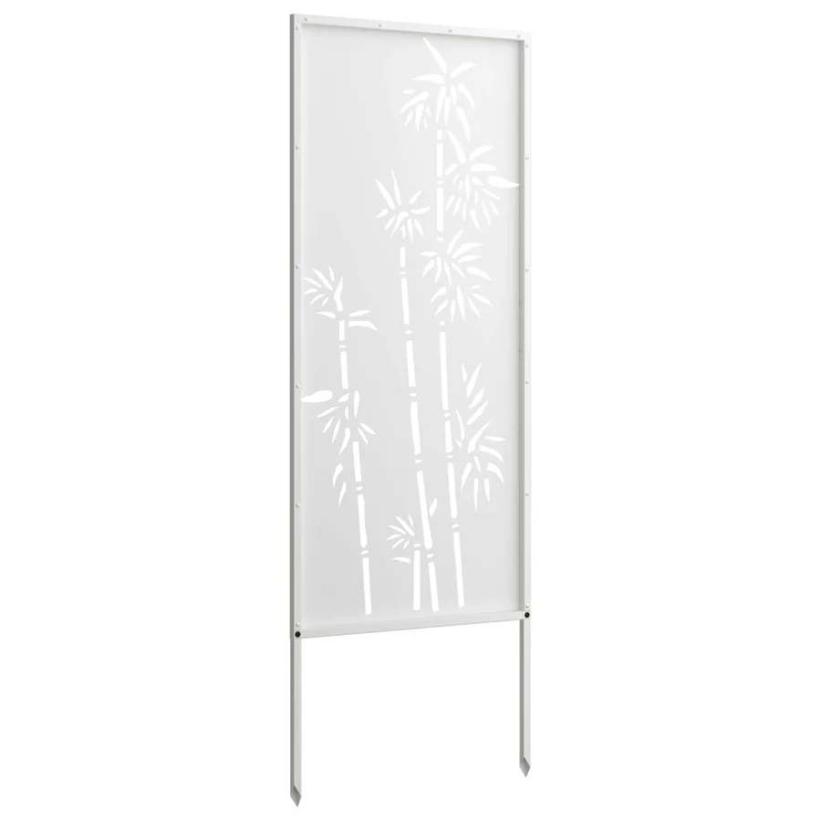 Écran de confidentialité de jardin Floral Blanc 50 x 140 cm - 6