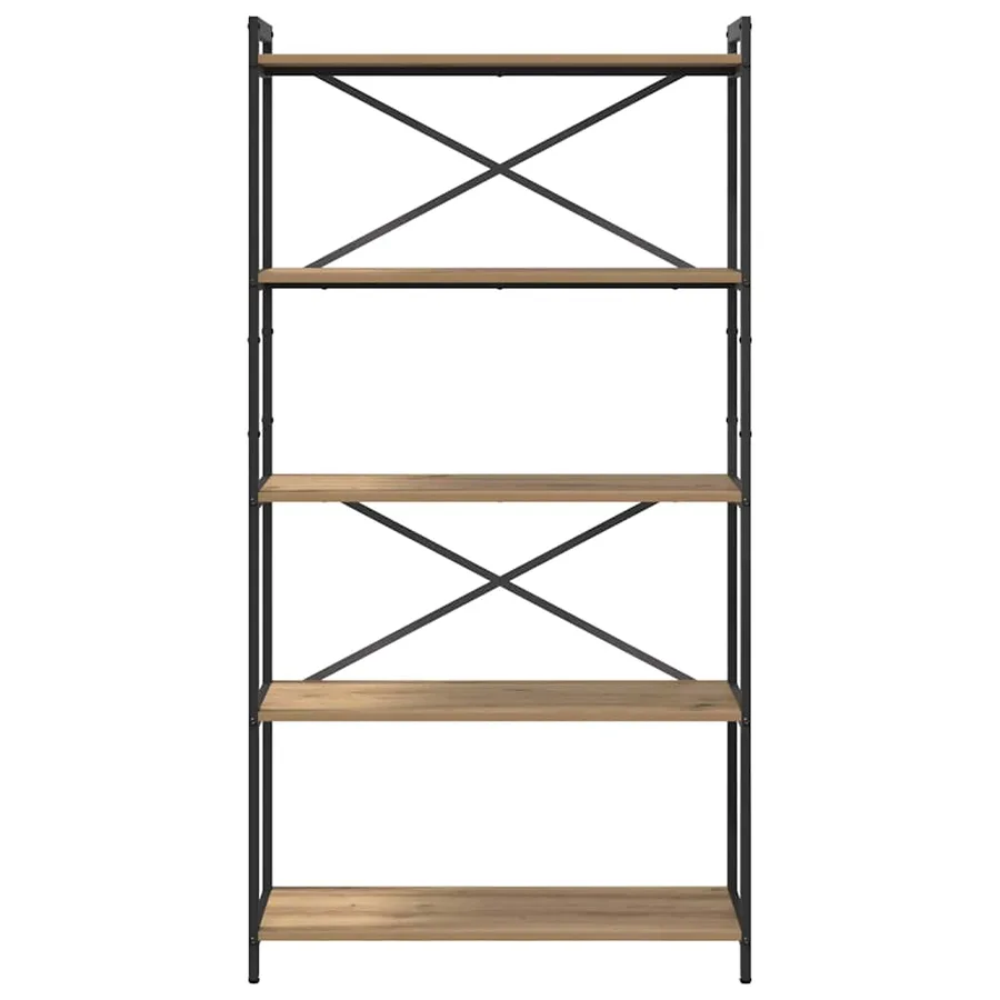 Étagère 80 x 30 x 155 cm Bois d'ingénierie Chêne artisanal - 5