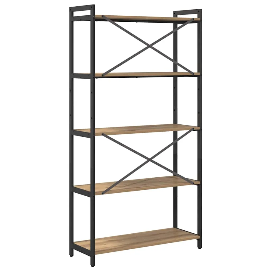 Étagère 80 x 30 x 155 cm Bois d'ingénierie Chêne artisanal - 7