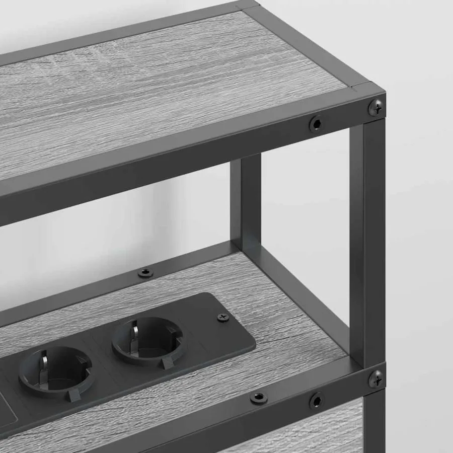 Tête de lit de rangement Sonoma gris Bois d'ingénierie - 4