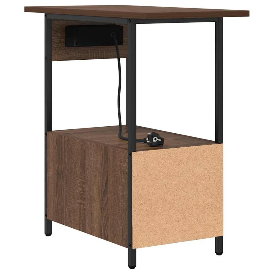 Cabinet de chevet Chêne brun 60 x 30 x 61 cm Bois d'ingénierie - 9