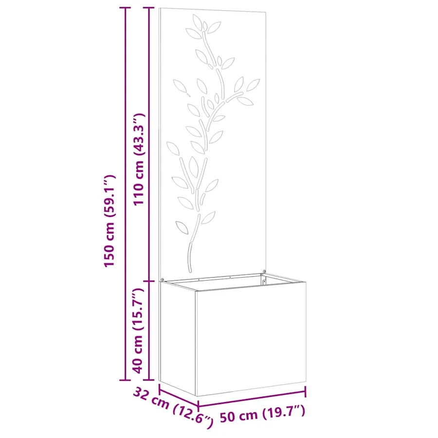 Écran de confidentialité de jardin Floral Blanc 50 x 150 cm - 11