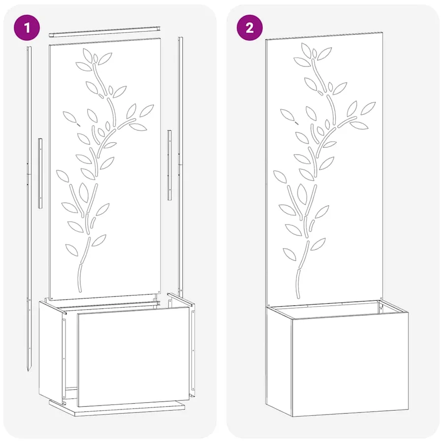 Écran de confidentialité de jardin Floral Blanc 50 x 150 cm - 9