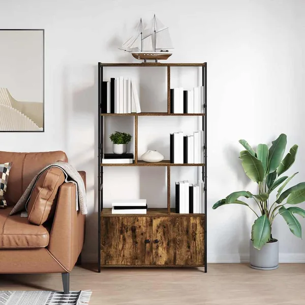 Étagère Chêne fumé 80 x 30 x 155,5 cm Bois d'ingénierie