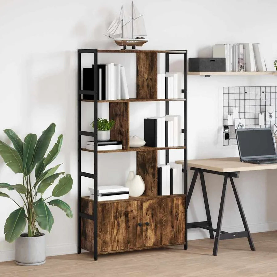 Étagère Chêne fumé 80 x 30 x 155,5 cm Bois d'ingénierie - 4